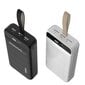 Ārējā baterija Dudao 30000 mAh 3x USB, ar LED lampiņu, balta (K8s+ white) цена и информация | Lādētāji-akumulatori (Power bank) | 220.lv