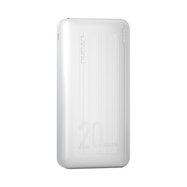 Ārējā baterija Dudao 20000 mAh 20 W, ātra uzlāde 3.0 2x USB / USB Type C, balta (K12PQ+ white) cena un informācija | Lādētāji-akumulatori (Power bank) | 220.lv