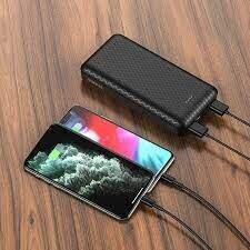 Arejais-akumulators Power Bank Borofone BJ3A Type-C microUSB 2*USB (2A) 20000mAh melna цена и информация | Зарядные устройства Power bank | 220.lv