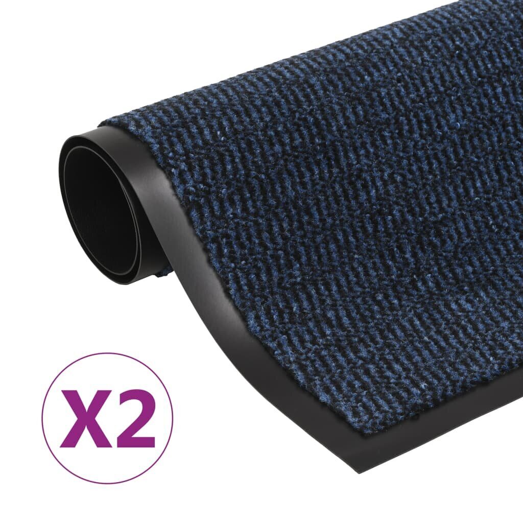 vidaXL paklāji, 2 gab., taisnstūra formas, 60x90 cm, zili цена и информация | Kājslauķi | 220.lv
