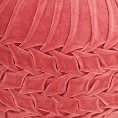 vidaXL pufs, kokvilna, samta izskats, 40x30 cm, rozā cena un informācija | Sēžammaisi, pufi | 220.lv