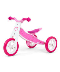 Трехколесный балансный велосипед Milly Mally Look 2в1, розовый цена и информация | Балансировочные велосипеды | 220.lv