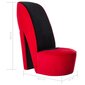 vidaXL krēsls, augstpapēžu kurpes dizains, sarkans samts cena un informācija | Dārza krēsli | 220.lv