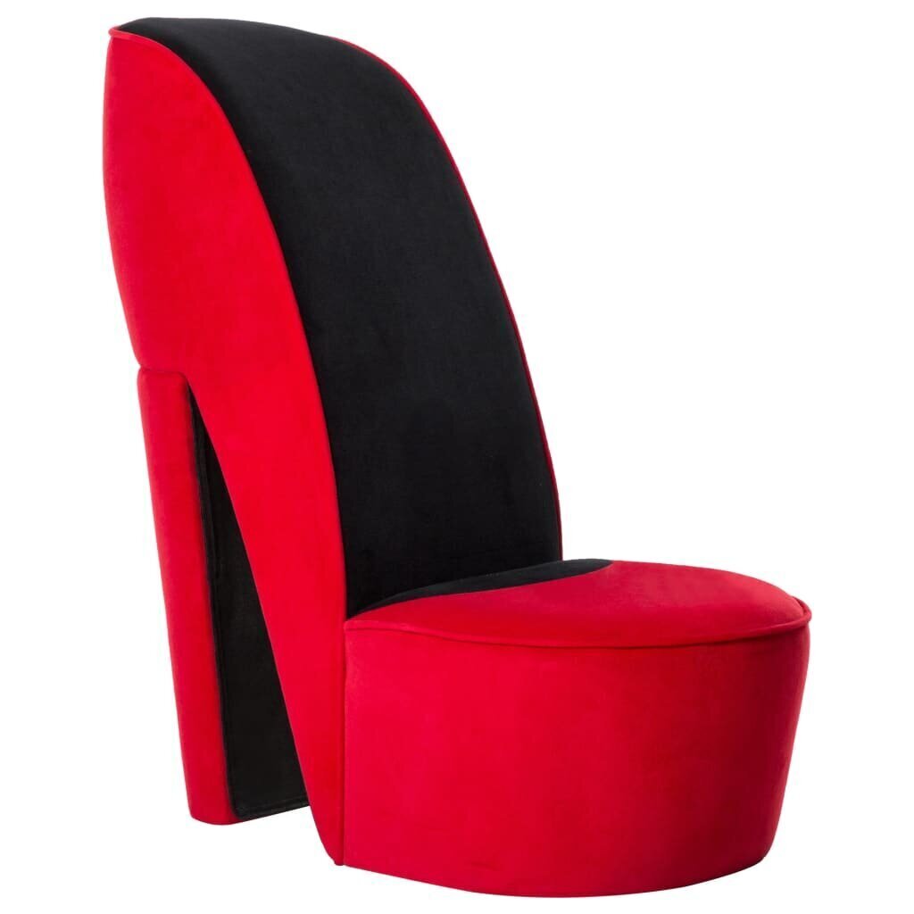 vidaXL krēsls, augstpapēžu kurpes dizains, sarkans samts cena un informācija | Dārza krēsli | 220.lv