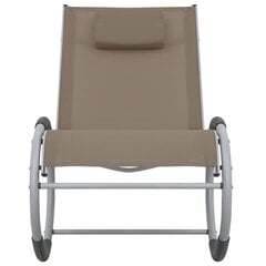 vidaXL dārza šūpuļkrēsls, pelēkbrūns tekstilēns цена и информация | скамейка со столиком | 220.lv