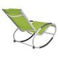 vidaXL dārza šūpuļkrēsls, zaļš tekstilēns cena un informācija | Dārza krēsli | 220.lv