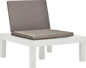 Садовое кресло с подушкой, белое цена и информация | Садовые стулья, кресла, пуфы | 220.lv
