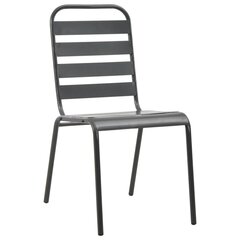 Садовые стулья, 4 шт., серые цена и информация | скамейка со столиком | 220.lv