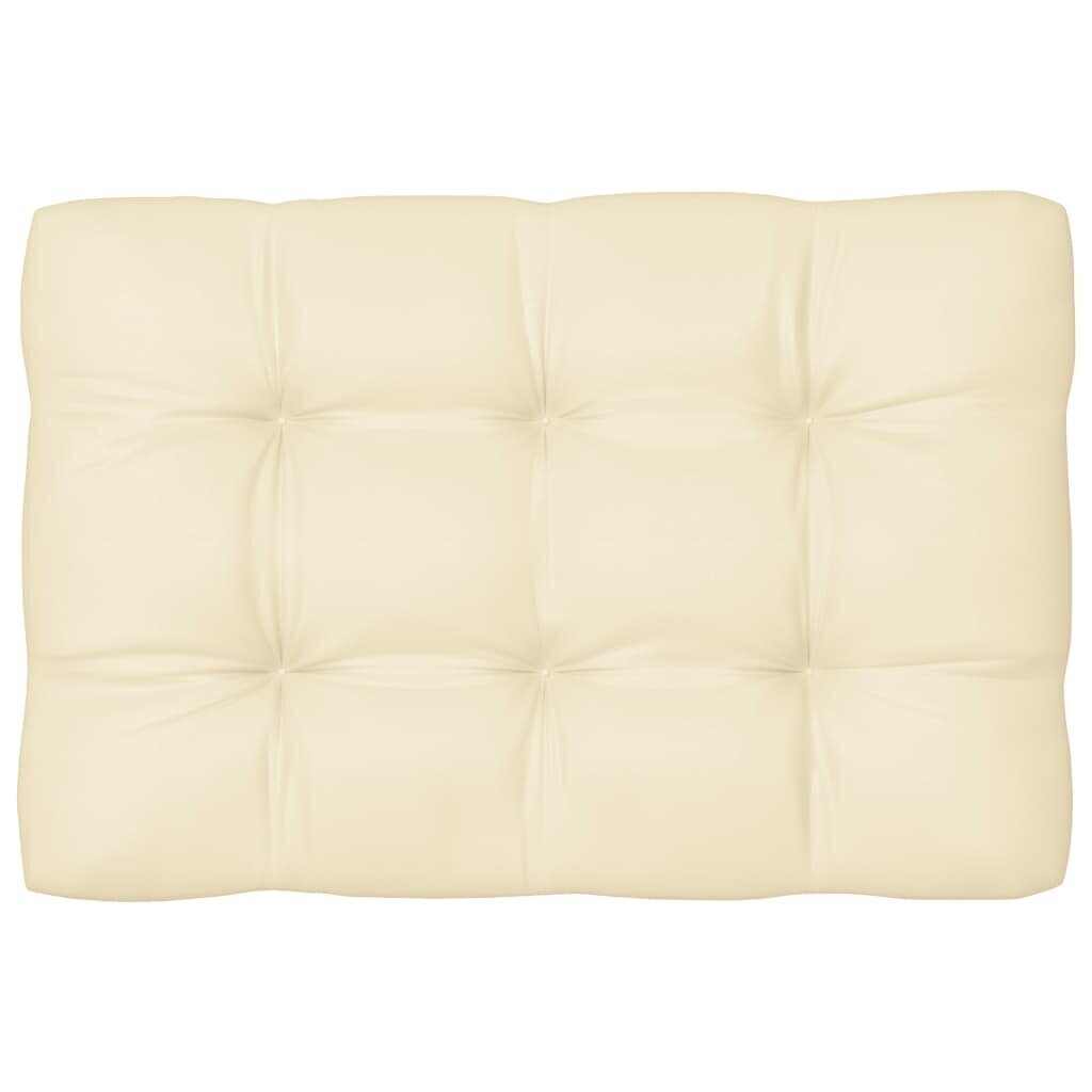 vidaXL palešu dīvānu matrači, 5 gab., krēmkrāsas cena un informācija | Krēslu paliktņi | 220.lv