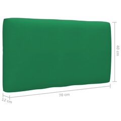 Spilvens dīvānam no paletēm, 70x40x12 cm, zaļš cena un informācija | Krēslu paliktņi | 220.lv