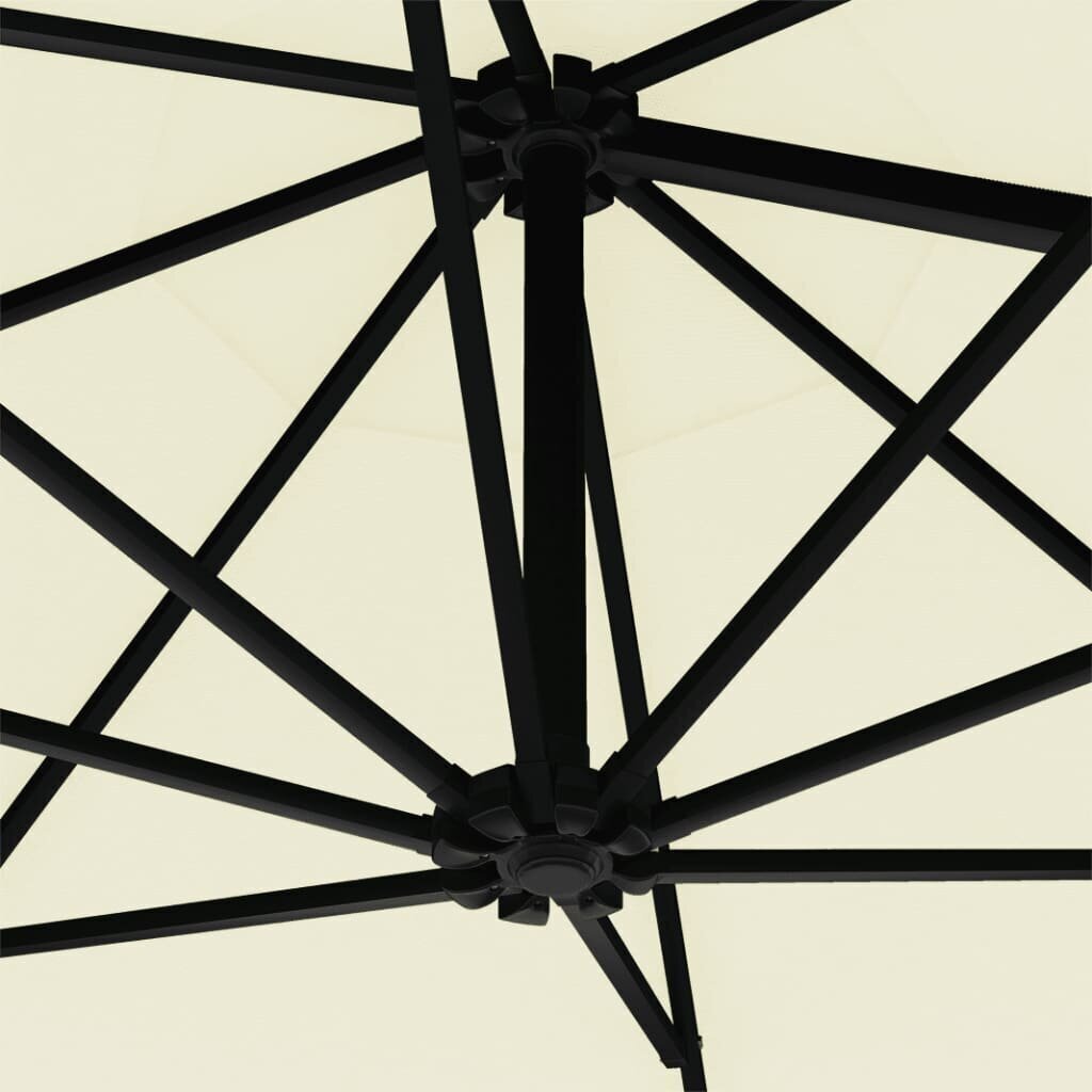 vidaXL saulessargs ar metāla kātu, smilšu krāsā, 300 cm цена и информация | Saulessargi, markīzes un statīvi | 220.lv