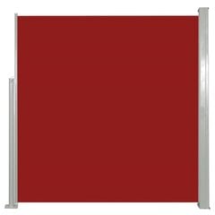 vidaXL izvelkama sānu markīze, 140x300 cm, sarkana cena un informācija | Saulessargi, markīzes un statīvi | 220.lv