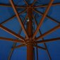 vidaXL dārza saulessargs ar koka kātu, 330 cm, debeszils cena un informācija | Saulessargi, markīzes un statīvi | 220.lv
