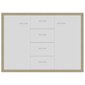 vidaXL kumode, 88x30x65 cm, kokskaidu plāksne, balta un ozolkoka cena un informācija | Skapīši viesistabai | 220.lv