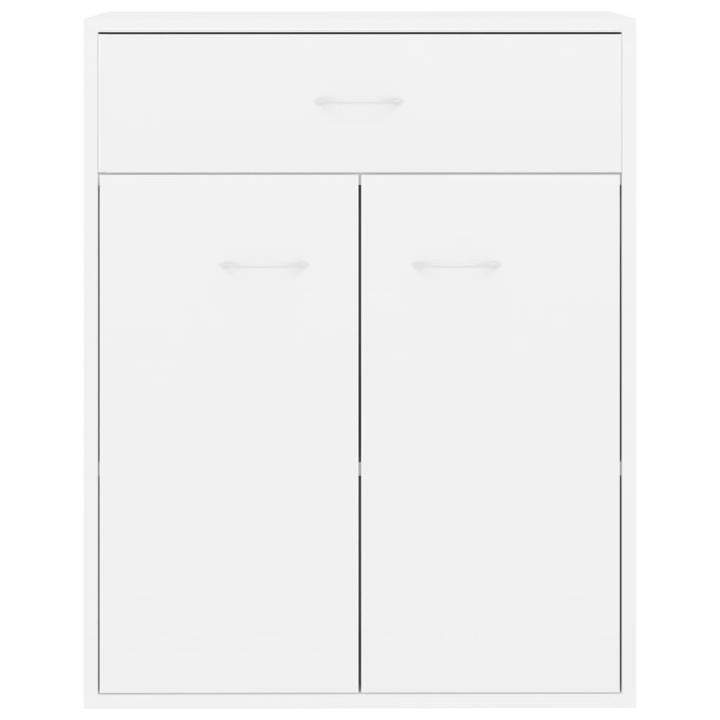 vidaXL kumode, balta, 60x30x75 cm, kokskaidu plātne cena un informācija | Skapīši viesistabai | 220.lv