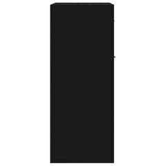 vidaXL kumode, melna, 60x30x75 cm, kokskaidu plātne cena un informācija | Skapīši viesistabai | 220.lv
