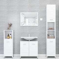 vidaXL vannasistabas skapītis, balts, 30x30x95 cm, skaidu plāksne цена и информация | Шкафчики для ванной | 220.lv