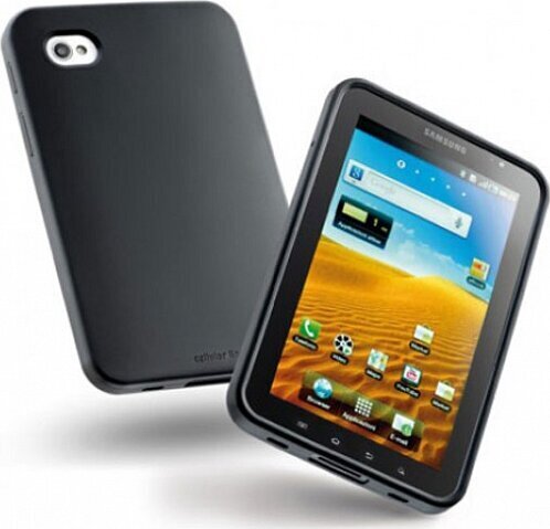 Mobilais Samsung Galaxy Tab 7 "silikona korpuss, melns EOL cena un informācija | Somas, maciņi | 220.lv