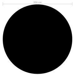 vidaXL baseina pārklājs, 356 cm, PE, melns cena un informācija | Baseinu piederumi | 220.lv