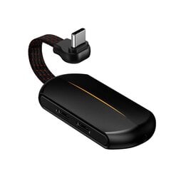 Baseus GAMO L49 audio adapter USB Type C - 2x USB Type C + mini jack 3.5mm for charging and music black (CATL49-01) cena un informācija | Savienotājkabeļi | 220.lv