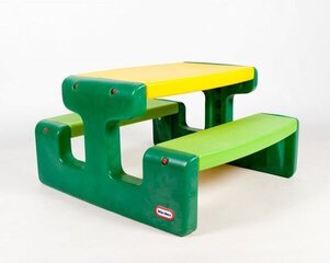 Стол со скамьями Little Tikes 466A, зеленый/желтый цена и информация | Детская садовая мебель | 220.lv