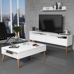 Dzīvojamās istabas mēbeļu komplekts Kalune Design 845(XXVII), balts cena un informācija | Sekcijas | 220.lv