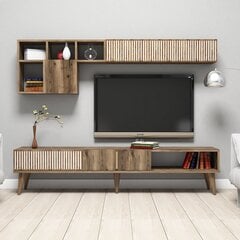 Dzīvojamās istabas mēbeļu komplekts Kalune Design 845(XXXIV), brūns cena un informācija | Sekcijas | 220.lv