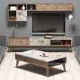 Dzīvojamās istabas mēbeļu komplekts Kalune Design 845(XVI), brūns