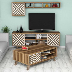 Dzīvojamās istabas mēbeļu komplekts Kalune Design 845(XX), brūns цена и информация | Секции | 220.lv