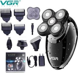 VGR V-302 Skuveklis piemērots sejas, bārdas, deguna, galvas un ķermeņa matiem cena un informācija | Bārdas skuvekļi | 220.lv