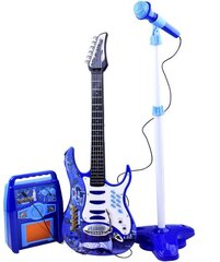 Elektriskā ģitāra ar mikrofonu, zila cena un informācija | Attīstošās rotaļlietas | 220.lv