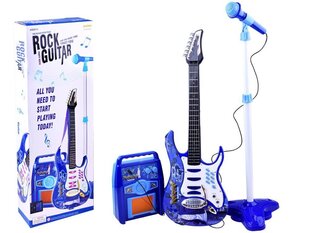 Электрогитара с микрофоном, синяя цена и информация | Развивающие игрушки | 220.lv