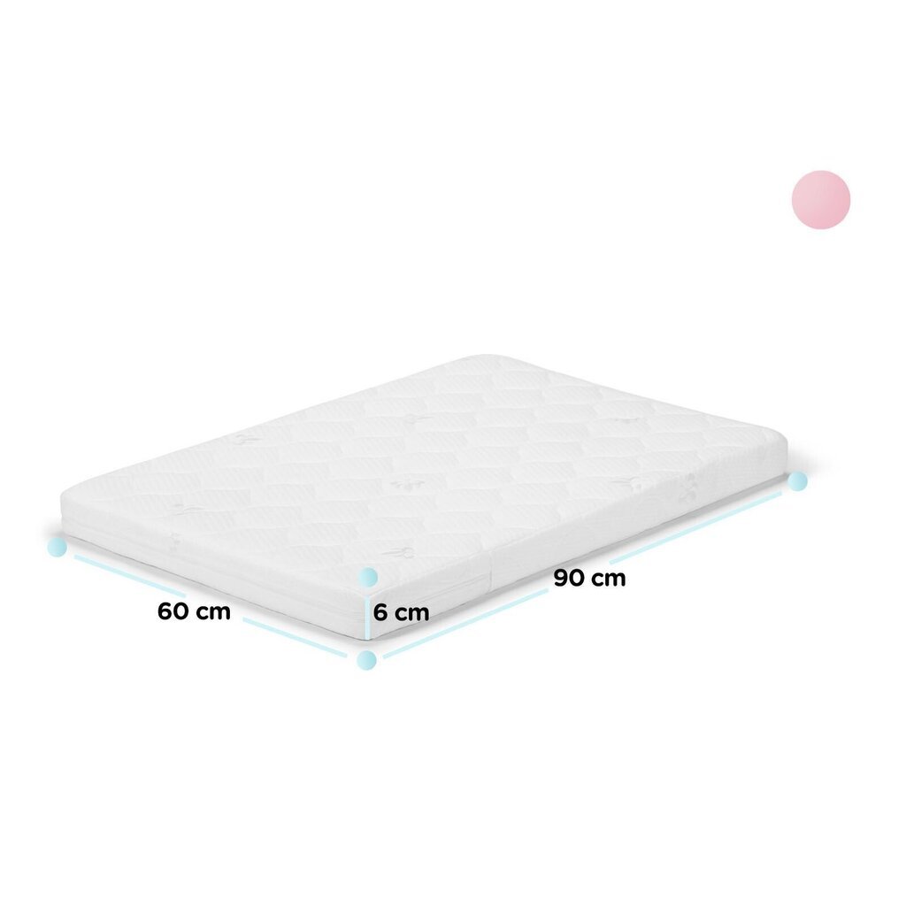 Bērnu gultiņa Kinderkraft Koya 60x90 cm ar matraci 4in1 , balta цена и информация | Zīdaiņu gultas | 220.lv