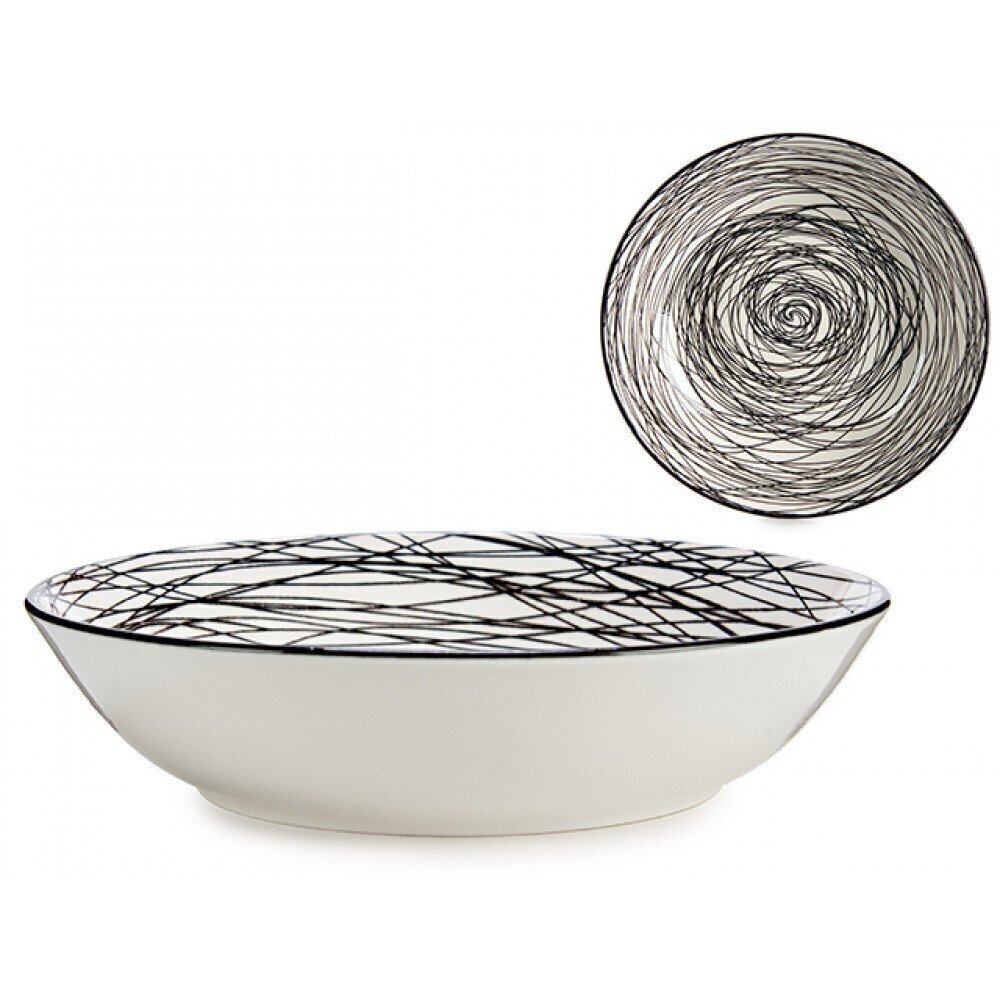 Porcelāna zupas šķīvis Scribble 20 cm cena un informācija | Trauki, šķīvji, pusdienu servīzes | 220.lv
