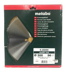 Пильное полотно Metabo Multi Cut - Professional, 300X30, Z96 FZ / TZ, 6 ° NEG цена и информация | Механические инструменты | 220.lv