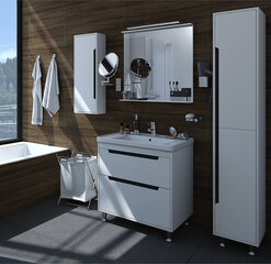 Шкафчик GRETA с умывальником, белый, 60см цена и информация | Шкафчики для ванной | 220.lv