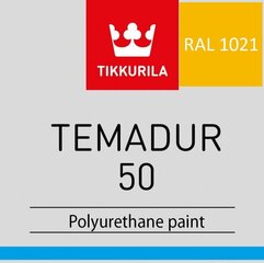 Metāla krāsa - Tikkurila Temadur 50 RAL 1021 Bright Yellow, 3L cena un informācija | Krāsas | 220.lv