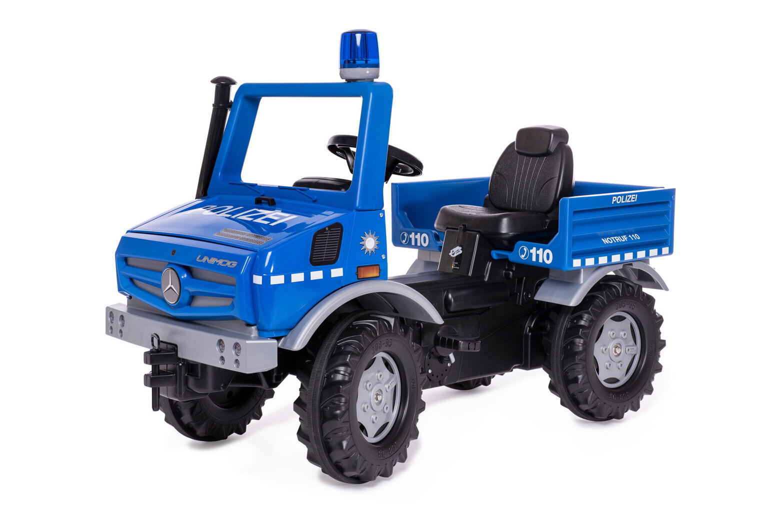 Bērnu mašīna ar pedāļiem, Rolly Toys rollyUnimog Polizei cena un informācija | Rotaļlietas zīdaiņiem | 220.lv