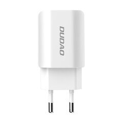 Зарядное устройство для телефона Udao 2X USB EU 5В / 2.4A + Lightning кабель, белый цена и информация | Зарядные устройства для телефонов | 220.lv