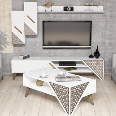 Dzīvojamās istabas mēbeļu komplekts Kalune Design 845(XXVI), balts cena un informācija | Sekcijas | 220.lv