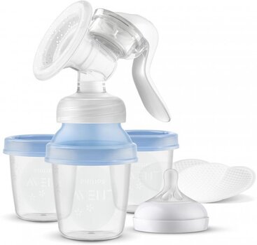 Ручной молокоотсос с контейнерами Philips Avent, SCF430/13 цена и информация | Молокоотсосы | 220.lv