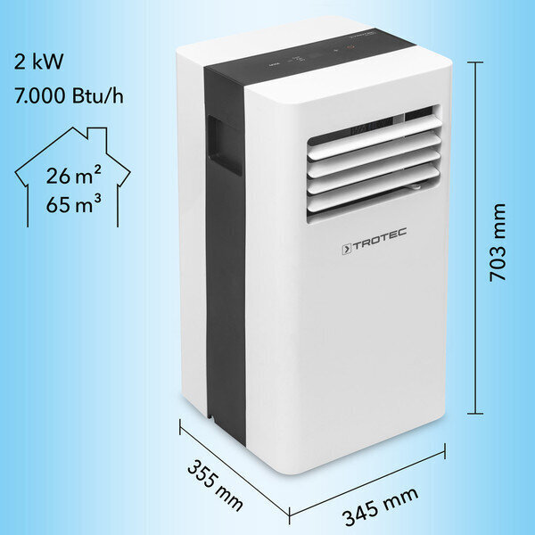 Mobilais gaisa kondicionieris Trotec PAC 2100 X cena un informācija | Gaisa kondicionieri, siltumsūkņi, rekuperatori | 220.lv