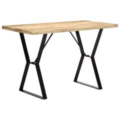 Обеденный стол, 120x60x76 см, массив дерева манго цена и информация | Кухонные и обеденные столы | 220.lv