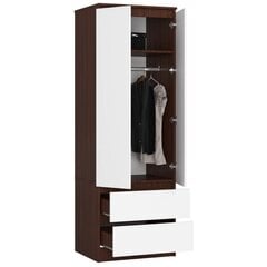 Шкаф NORE K60, темно-коричневый/белый цена и информация | Шкафы | 220.lv