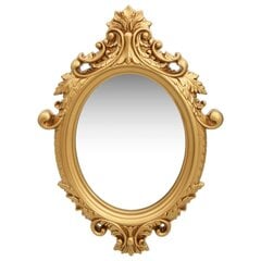 vidaXL sienas spogulis, pils interjera stils, 56x76 cm, zelta krāsa цена и информация | Зеркала | 220.lv