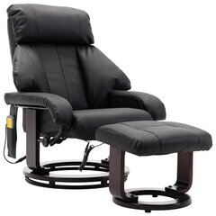 Массажное кресло с откидной спинкой, черное цена и информация | Кресла в гостиную | 220.lv