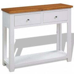 Консольный стол, 83x30x73 см, коричневый/белый цена и информация | Столы-консоли | 220.lv