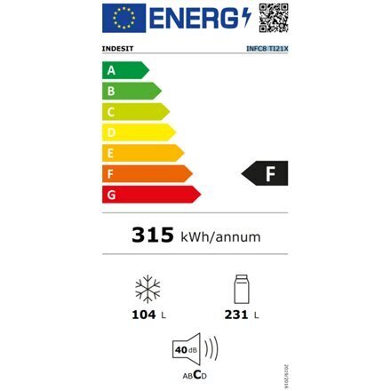 INDESIT INFC8 TI21X cena un informācija | Ledusskapji | 220.lv