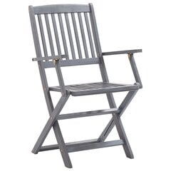 vidaXL saliekami dārza krēsli, 2 gab., akācijas masīvkoks cena un informācija | Dārza krēsli | 220.lv