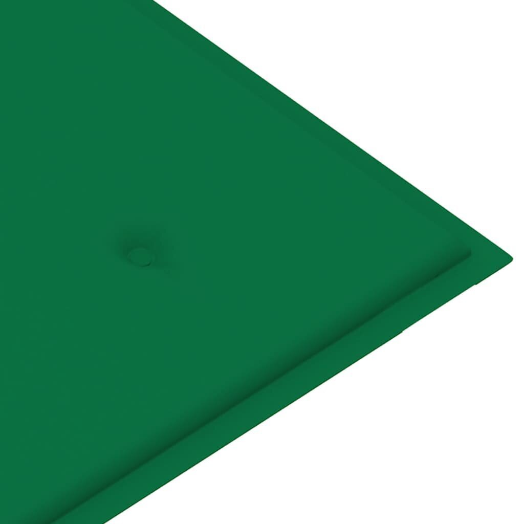 vidaXL dārza sola matracis, zaļš, 200x50x3 cm cena un informācija | Krēslu paliktņi | 220.lv